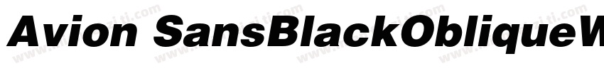 Avion SansBlackObliqueW01BlkObl字体转换